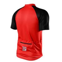 Maillot manches courtes shot unlimited zip rouge 1 