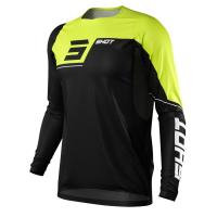 Maillot manches longues shot revolt noir jaune 1